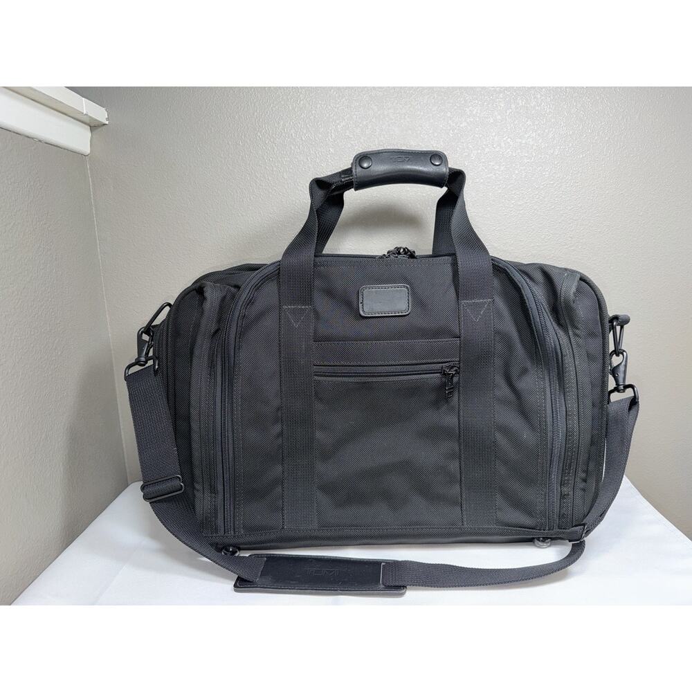 TUMI AUTHENTIC 278D3 EXPANDABLE BOSTON BALLISTIC DUFFLE CARRY ON BAG black